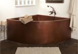 Soaking Corner Bathtubs 85" Crosley Copper Corner Three Person soaking Tub Bathroom
