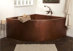 Soaking Corner Bathtubs 85" Crosley Copper Corner Three Person soaking Tub Bathroom
