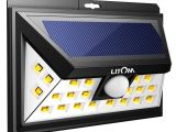 Solar Powered Flood Lights Motion Sensor Litom 24 Led solar Lights Warm Light Super Bright solar Wall Lights