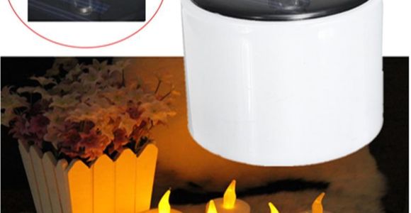 Solar Powered Tea Lights 6pcs High Quality Led Tea Light Candles Flashing Battery Operated