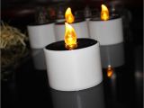 Solar Powered Tea Lights Led Flameless Candle solar Powered Led Candle Lamp Yellow Tea Light