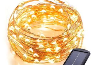Solar Powered Twinkle Lights 120 Leds Outdoor Waterproof solar Powered Starry String Copper Wire
