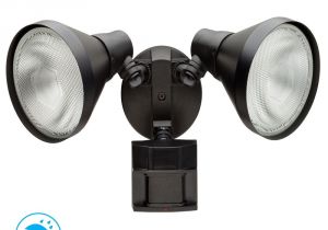 Solar Spot Lights Home Depot Defiant 180 Degree Black Motion Sensing Outdoor Security Light Df