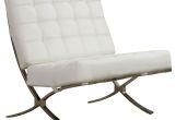 Sphera Modern Design White Leather Swivel Accent Chair X Style Waffle Accent Chair Chrome Legs and White Faux