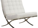 Sphera Modern Design White Leather Swivel Accent Chair X Style Waffle Accent Chair Chrome Legs and White Faux