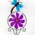 Spinning Metal Garden Art Metal Garden Stake Dragonfly Spinning Purple Flower Yard Art Outdoor