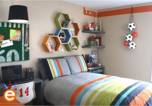 Sports Decor for Boy Room Funky Teen Bedrooms 13 Grey Gray orange Green Sports Football themed