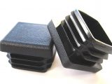 Square Rubber Caps for Chair Legs 50 Pack 1 Inch Square Plastic Plug Tubing End Cap Durable Chair