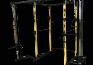 Squat Rack with Cables Cable Crossover Light Commercial Power Rack Bells Of Steel