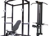 Squat Rack with Cables Powertec Powerrack Package Power Rack Lat attachment Utility Bench