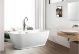 Stand Alone soaking Bathtubs Shop Vanity Art 59 Inch Freestanding Acrylic Bathtub