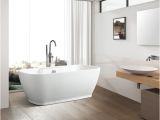 Stand Alone soaking Bathtubs Shop Vanity Art 59 Inch Freestanding Acrylic Bathtub