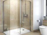 Stand Up Shower Insert Mode Luxury 8mm Walk In Enclosure Pack with Tray 1600 X 800