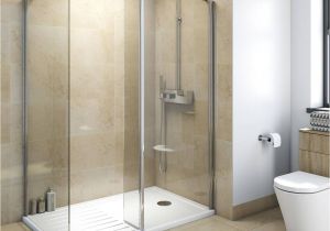 Stand Up Shower Insert Mode Luxury 8mm Walk In Enclosure Pack with Tray 1600 X 800