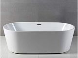 Standalone Acrylic Bathtub Vanity Art 59 Inch Freestanding Acrylic Bathtub
