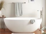 Standalone Bathtub Allene Resin Freestanding Tub Matte Finish Bathroom