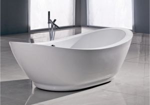 Standalone Bathtub with Jets Freestanding Whirlpool Tub Freestanding Acrylic Slipper