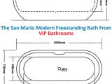 Standard Size Of Freestanding Bathtub Ly £516 99 San Marlo Modern Freestanding Bath