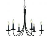 Star Shaped Light Fixture Artcraft Lighting Wrought Iron Ac1786eb 6 Light Chandelier Black