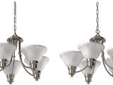 Star Shaped Light Fixture Hardware House 544452 Bristol 5 Light Chandelier Brushed Nickel