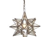 Star Shaped Light Fixture Moravian Star Pendant Chandelier Small Clear Glass by Worlds Away Acs110