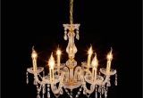 Star Shaped Light Fixture Ridgeyard 6 Lights Crystal Chandelier Modern 6 Arms Candle