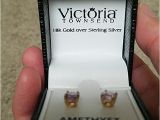 Sterline Electric Tie Rack 18k Gold Over Sterling Silver Amethyst Earrings Nwt 18k Gold