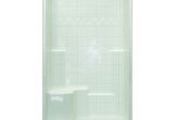 Sterling Shower Surrounds Laurel Mountain Benton Low Threshold Barrier Free White Acrylic