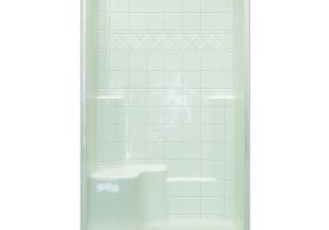 Sterling Shower Surrounds Laurel Mountain Benton Low Threshold Barrier Free White Acrylic