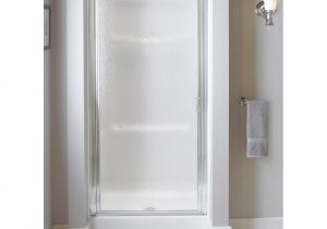 Sterling Shower Surrounds Sterling 24in W X 64in H Pivot Shower Door with Silver Frame 950c