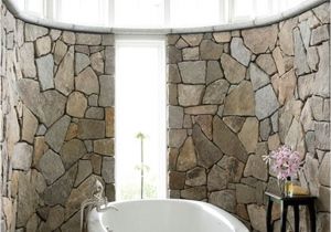 Stone Bathtub Designs Cozy Bathroom Designs with Stone Walls