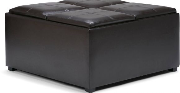 Storage Ottoman with Tray Coffee Table Storage Ottoman with 4 Serving Trays