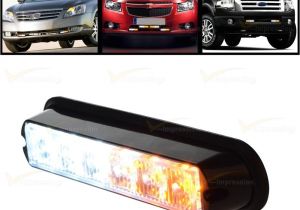 Strobe Light Bar for Trucks White Amber 6 Led Warning Beacon Emergency Car Truck Strobe Flash