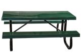 Sturdy Camping Table and Chairs 6 Ft Heavy Duty Fiberglass Picnic Table with Welded Galvanized