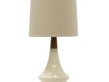 Stylecraft Buffet Lamps Stylecraft White Washed Wood Cream Ceramic Table Lamp White