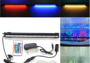 Submersible Led Lights with Remote 2018 6w 18 Led 46cm Rgb Aquarium Light Bar Fish Tank Air Curtain