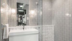 Subway Tile Bathroom Design Ideas Glass Tile Bathroom Ideas astounding 31 Glass Tile Bathroom Design
