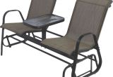 Sun Tanning Lawn Chairs 2 Person Outdoor Patio Furniture Glider Chairs with Console Table
