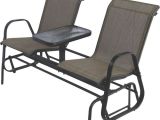 Sun Tanning Lawn Chairs 2 Person Outdoor Patio Furniture Glider Chairs with Console Table