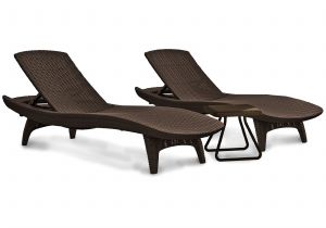Sun Tanning Lounge Chairs Keter 3 Piece All Weather Adjustable Patio Sun Loungers and Table