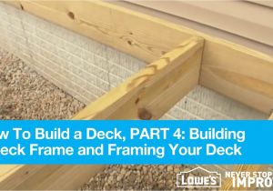 Suspended Timber Floor Joist Hangers How to Build A Deck Part 4 Building A Deck Frame and Framing Your