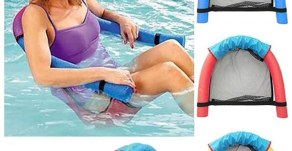 Swimming Pool Blow Up Chairs 2018 Float Chair Big Buoyancy Foam Stick Swimming Pool Sling Mesh