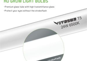 T5 Veg Light Amazon Com Vivosun 2ft 24w 6500k T5 Ho Fluorescent Tubes Cool