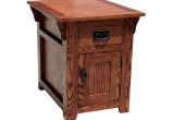 Table with Wine Rack Underneath Od O M250 Mission Oak Fully Enclosed End Table