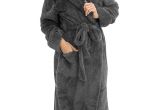 Tall Womens Robes Floor Length Alexander Del Rossa Womens Fleece Robe Long Plush Hooded Bathrobe