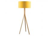 Tall Yellow Floor Lamp Lamp Vintage Gold Plated Wooden Floor Lamp for Sale at Pamono Wood