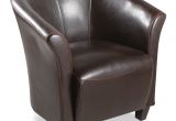 Tan Faux Leather Accent Chair Ethan Faux Leather Accent Chair – Brown