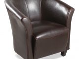 Tan Faux Leather Accent Chair Ethan Faux Leather Accent Chair – Brown