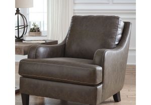 Tan Faux Leather Accent Chair Shop Signature Design by ashley Tirolo Brown Faux Leather