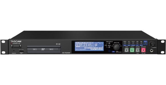Tascam Rack Mount Digital Recorder Tascam Ss R250n Memory Recorder with Networking and Ss R250n B H